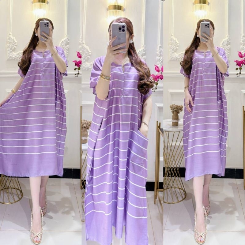 FIONA DASTER LOWO JUMBO LD 130 POLOS MOTIF LABUBU LALUR BUNGA RAYON  PREMIUM BUSUI FIRENDLY / DASTER