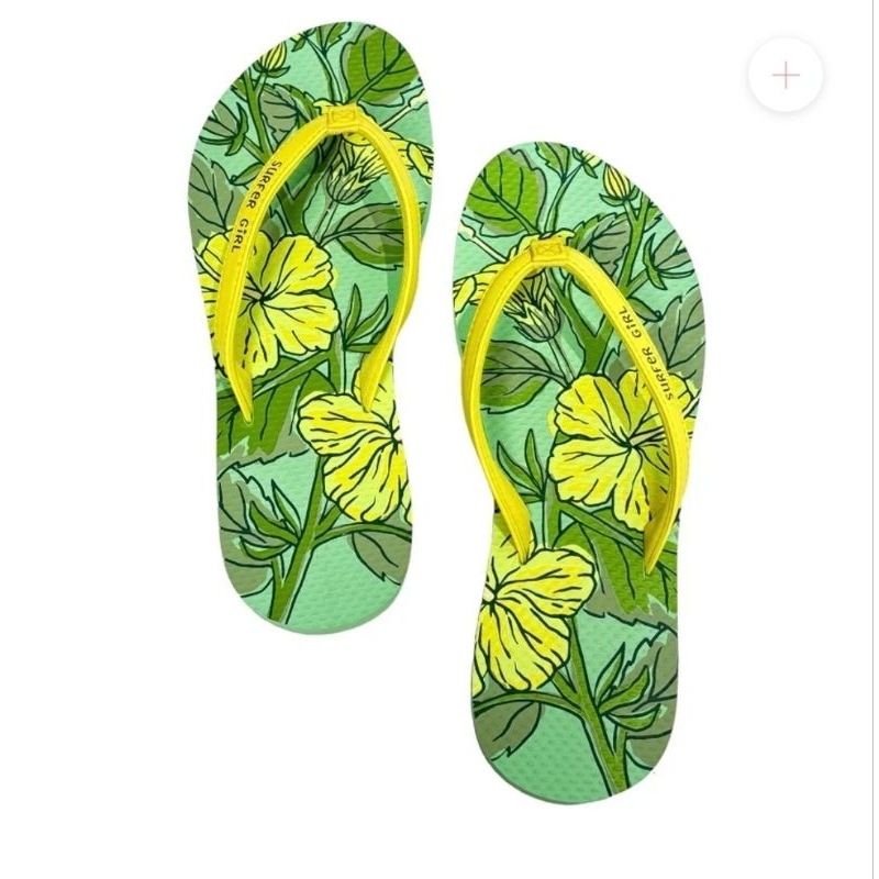 SURFER GIRL SANDAL ABSTRACT HIBISCUS SANDAL| SENDAL JEPIT CEWEK ORI SURFER GIRL BALI. OLEH OLEH BALI