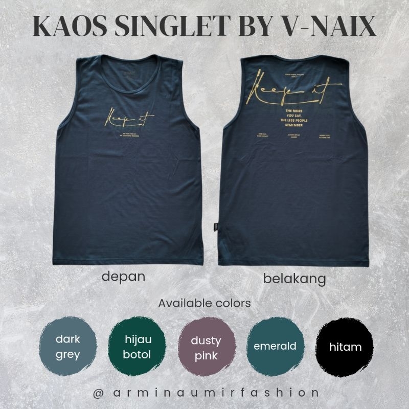Kaos Singlet Pria By V-Naix