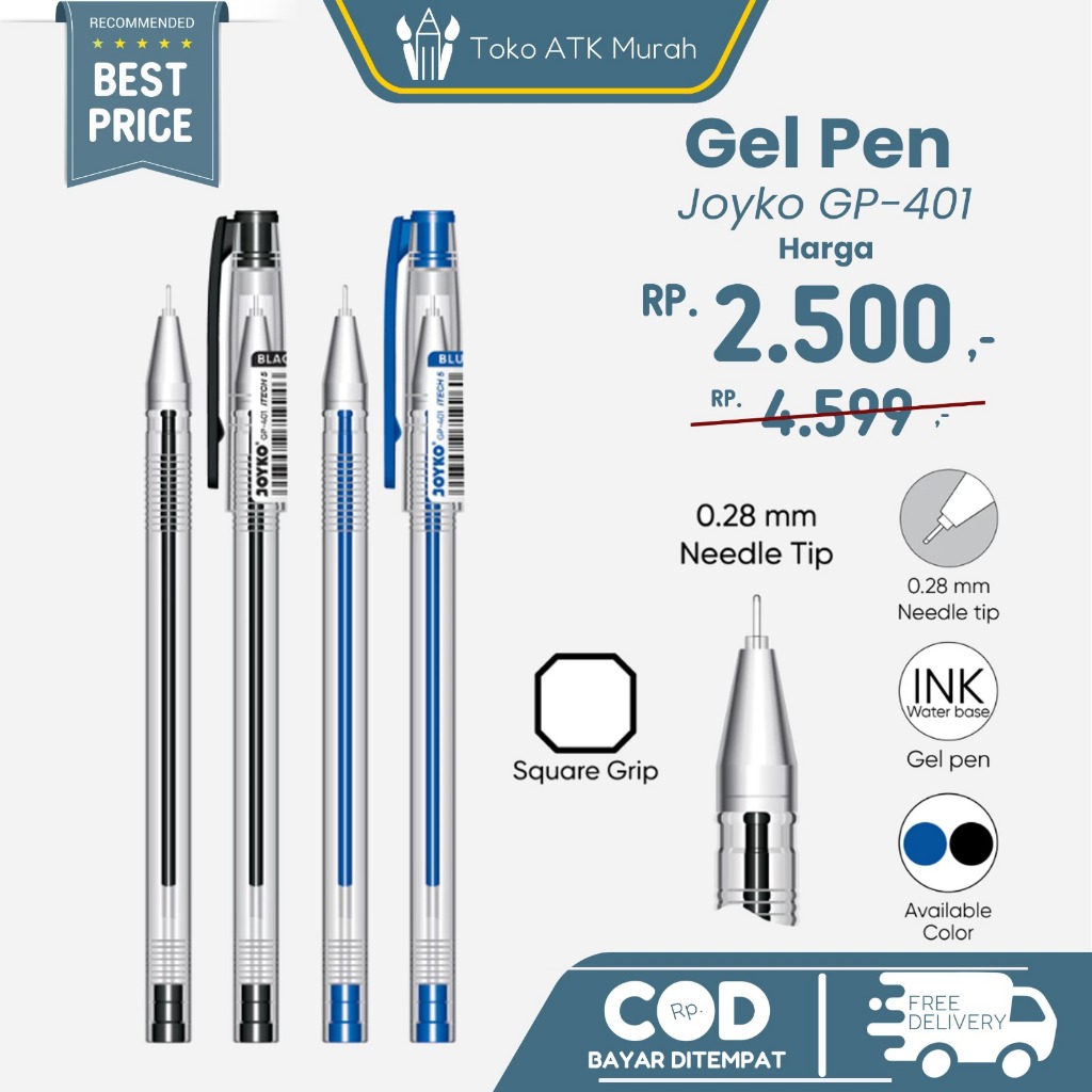 

Gel Pen Pulpen Pena Joyko GP-401 I-Tech 0.28 mm