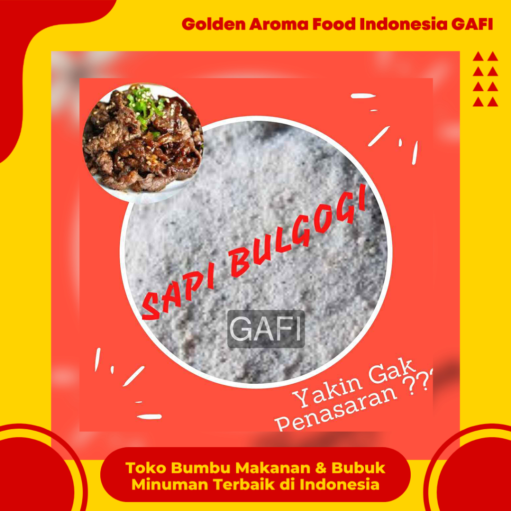 

Bumbu Tabur Rasa Sapi Bulgogi 1 kg Enak Murah Lezat Halal, Beef Bulgogi Flavor Seasoning Powder 1kg