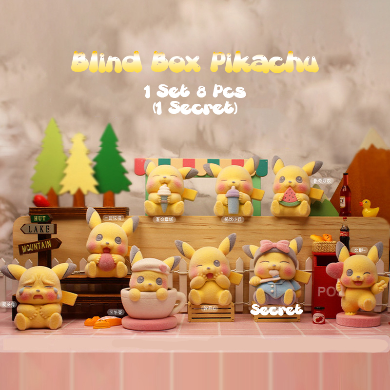 Blind Box Pikachu Beli 1 Box dapat 8 Beda Motif Kotak Buta Rahasia Pokemon