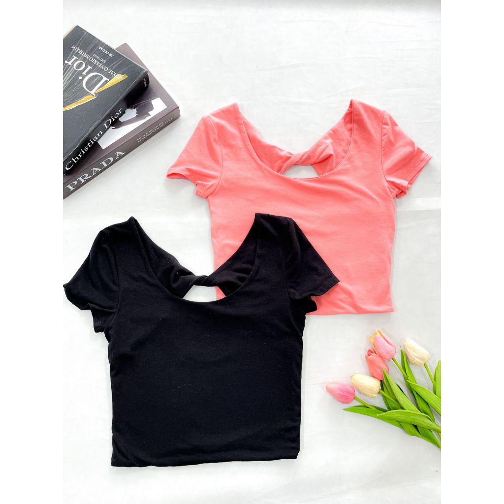 Aeropostale Knotted Back Crop