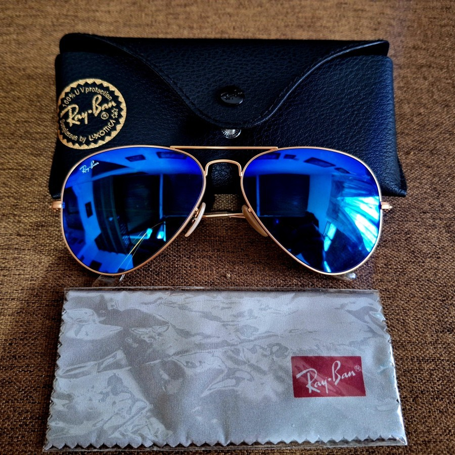 kacamata rayban aviator original made in italy