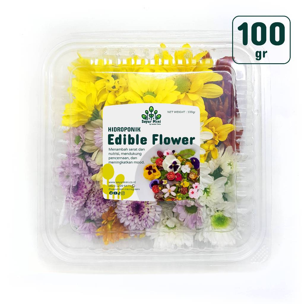 

SAYUR MINI Hidroponik Edible Flower 100gr - Fresh Cut - Hydroponics