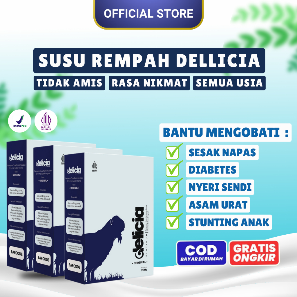 

Promo Dellicia Platinum - Susu Rempah Bantu Kesehatan Tulang Sendi Asma Diabetes Sesak Nafas
