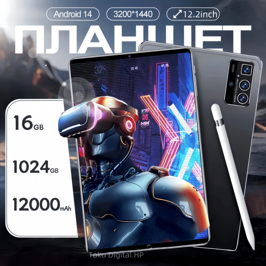 【Hot Sale】 12,1 inci tablet baru asli PC X30 16GB + 512GB Android 12.0 layar penuh layar besar Wifi 