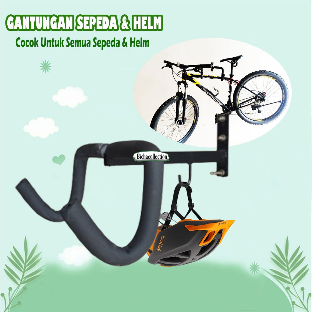 Bichacollection Rak Sepeda Dinding Garasi dengan Gantungan yang Dapat Disesuaikan untuk Penyimpanan 