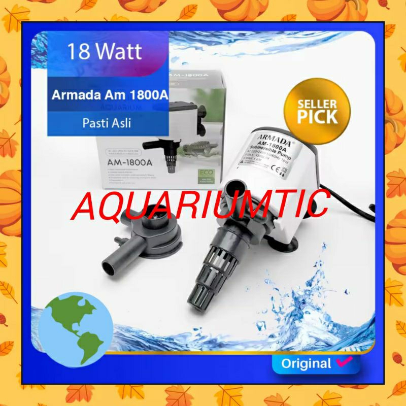 POMPA AQUARIUM ARMADA AM-1800A MESIN POMPA AIR CELUP AQUARIUM LOW WAT