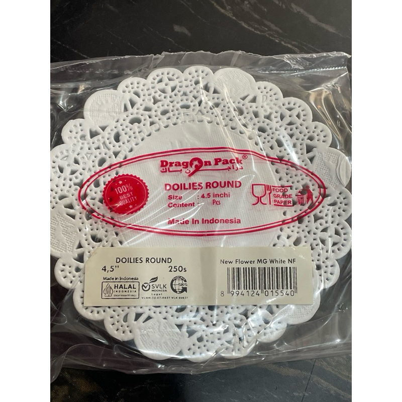 

PAPER DOILIES 4"5 Alas Toples/Kue