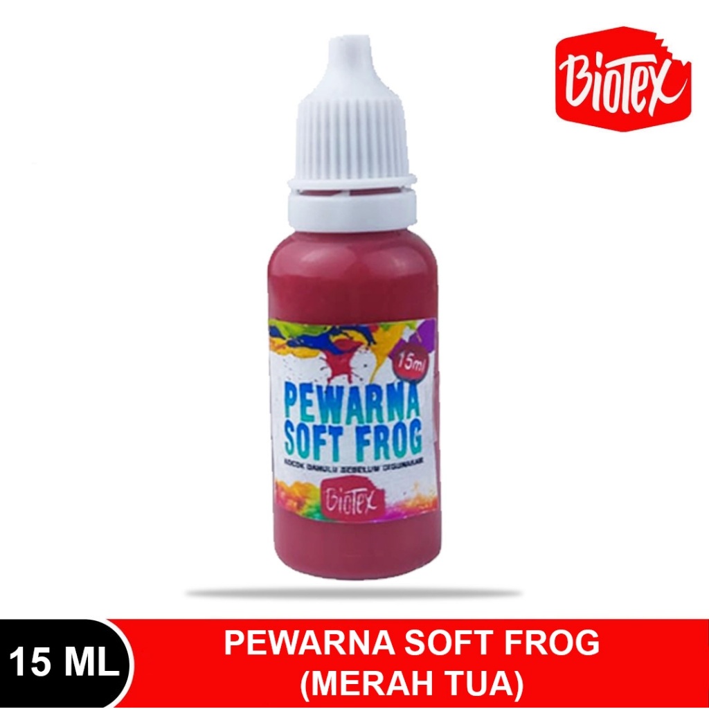 

Biotex Pewarna Lateks Soft Frog 15 Ml Merah Tua