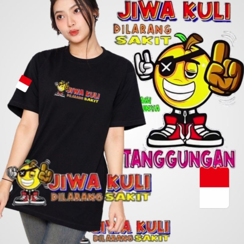 ATASAN KAOS T-SHIRT BAJU DISTRO UNISEX JIWA KULI DILARANG SAKIT
