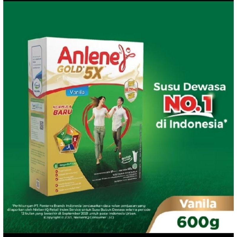 

Anlene gold 5x 600gr vanila,original,coklat