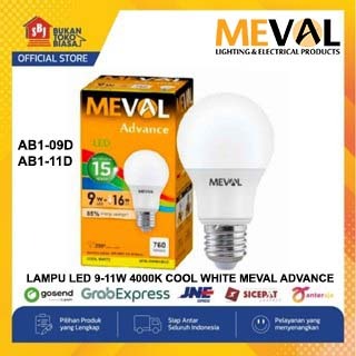 Meval AB1-09D/AB1-11D Lampu LED 9-11 Watt 4000k Cool White Meval Advance