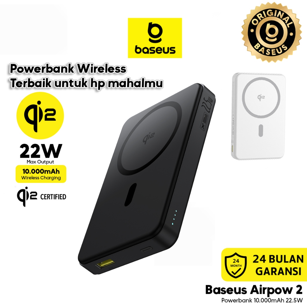 Baseus Office Airpow Ⅱ Qi2 Magnetic Power Bank 10000mAh 22.5W Fast Charging Powerbank Wireless