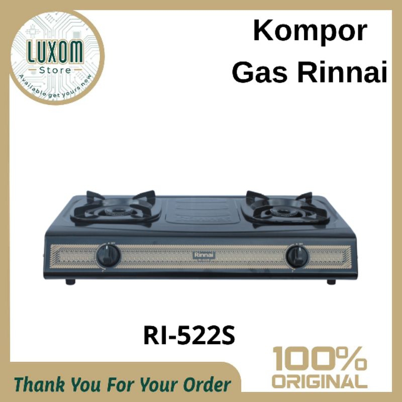 Kompor gas rinnai RI-522S/kompor gas/rinnai/2 tungku