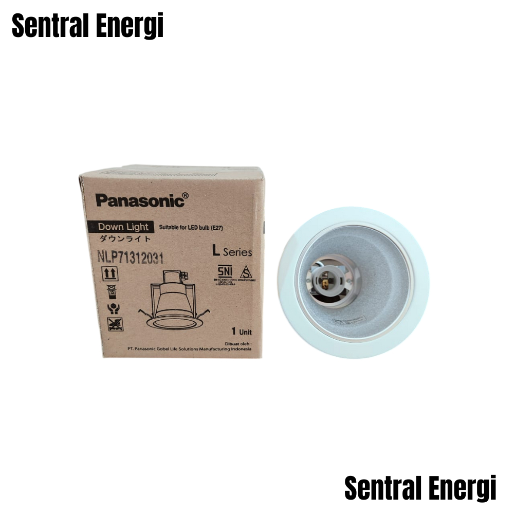 Downlight Panasonic Fitting Lampu LED 4" Inch L series NLP71312 - Putih - Putih