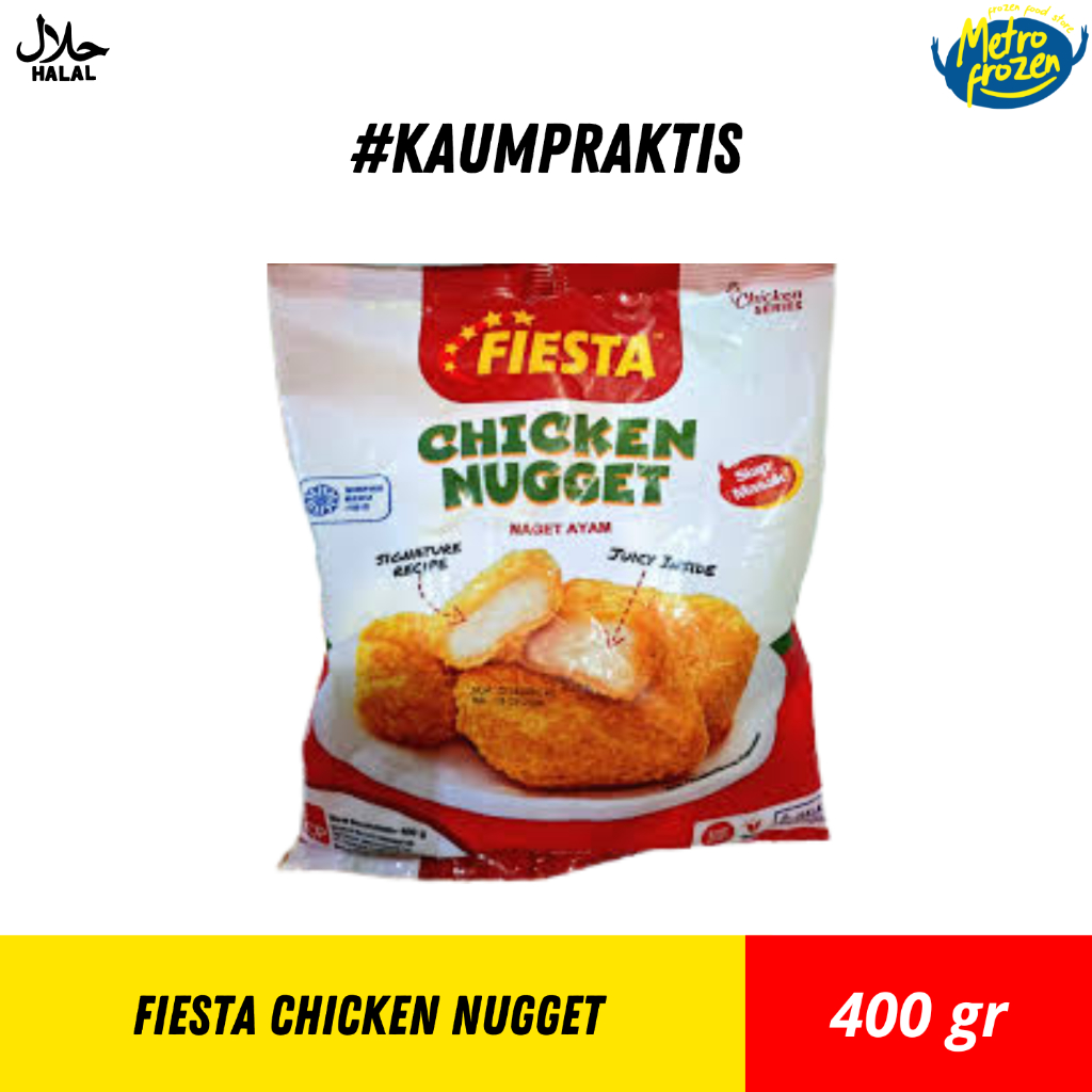 

FIESTA Chicken Nugget 400gr //naget ayam 400gr //naget ayam instan Banjarmasin
