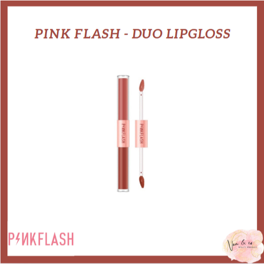 Van&Co - PINKFLASH PF L13 Duo Lipgloss 2 IN 1 Dual-ended Lipcream Ombre READY STOCK TANGERANG SELATA