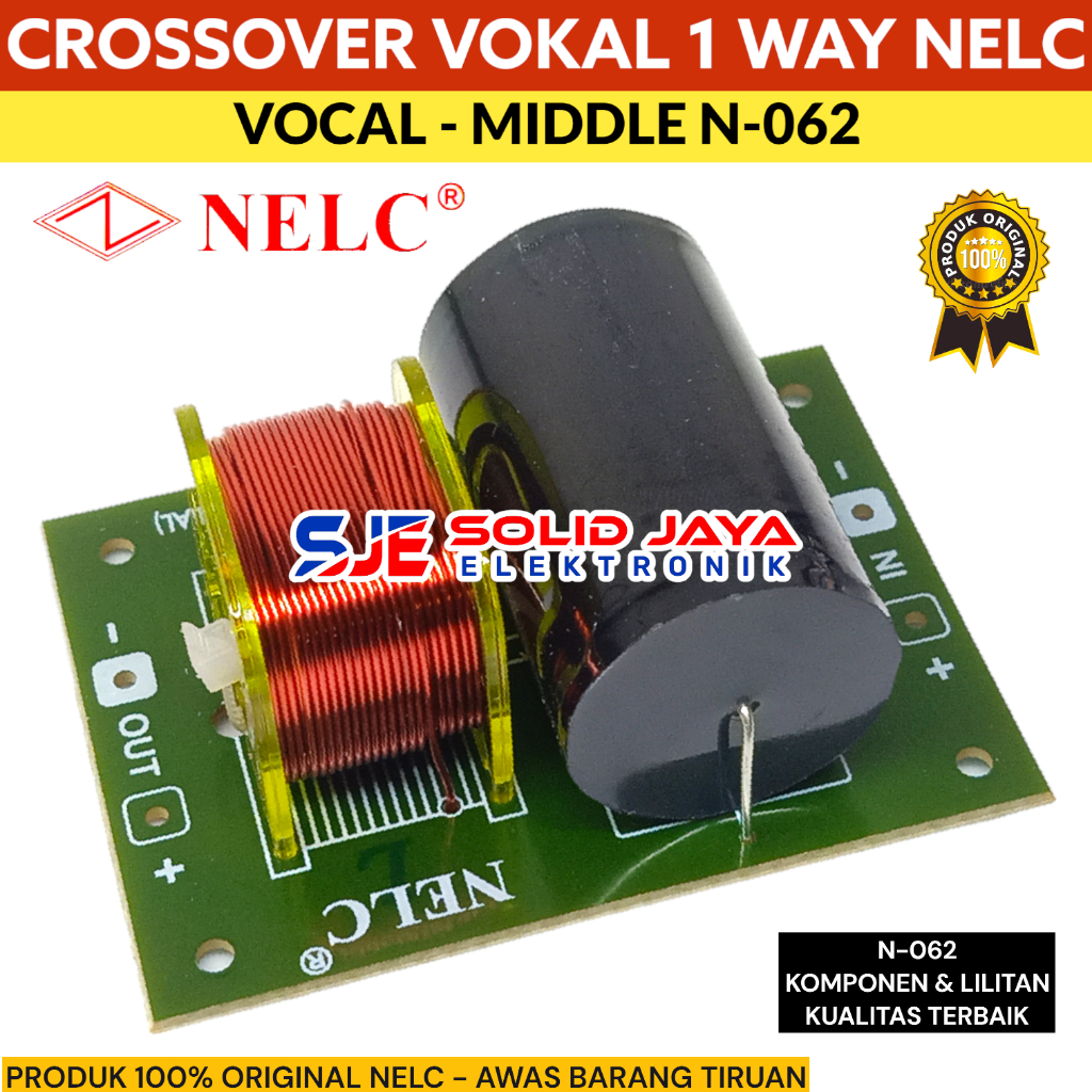 kit crossover vokal 1 way midle middle midel midrange n-062 crossover pasif vokal vocal crosover