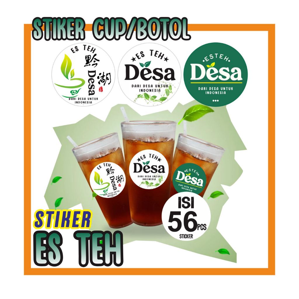 

Stiker Es Teh Desa | Sticker Es Teh Desa Sticker Custom | Cetak Stiker Es Teh | Stiker Cup Label