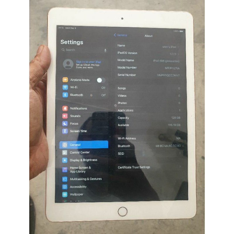 ipad gen 6 minus