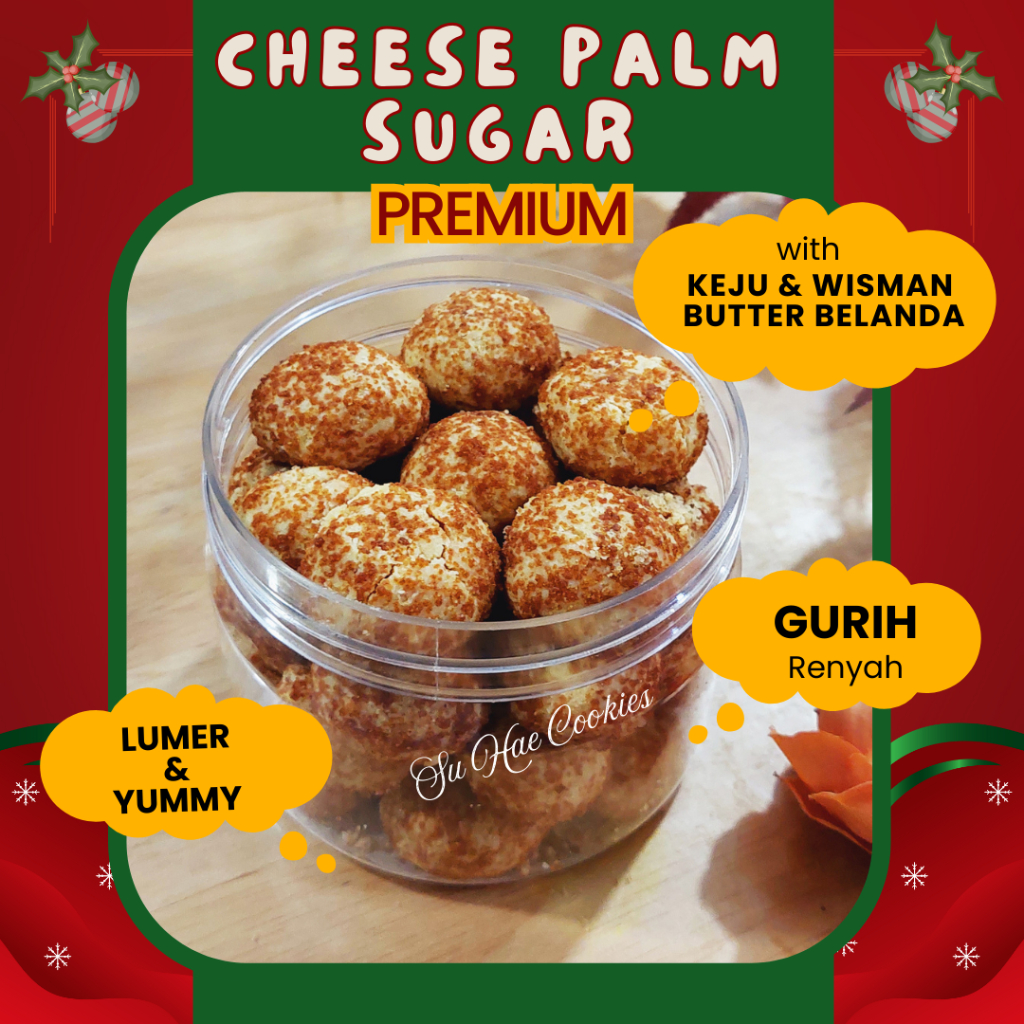 

Kue Kering Cheese Palm Sugar Natal Imlek Lebaran Keju Premium Edam Wisman Hampers Hempers Gula Aren