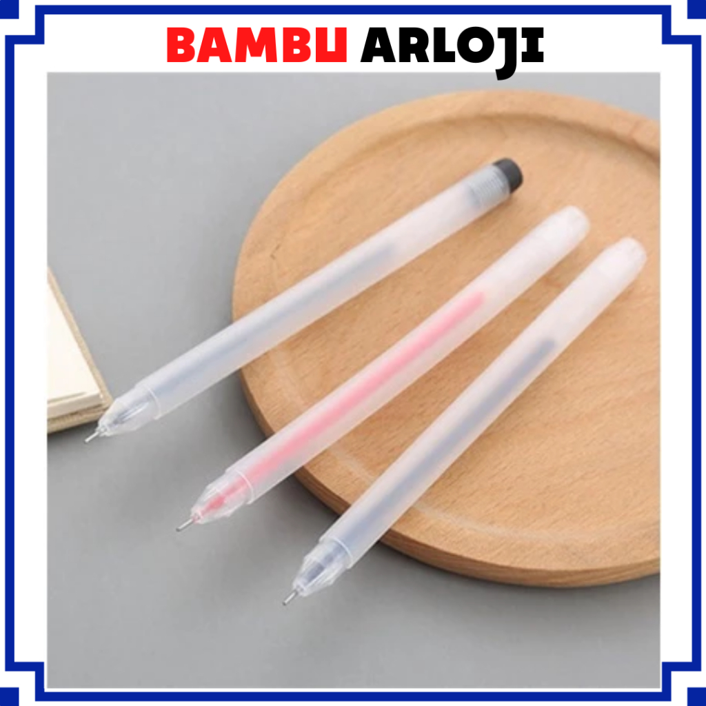 

BAJ Pulpen Gel 0.5mm Bolpoin Pena Tinta Transparant Pen Gel Cair SS250