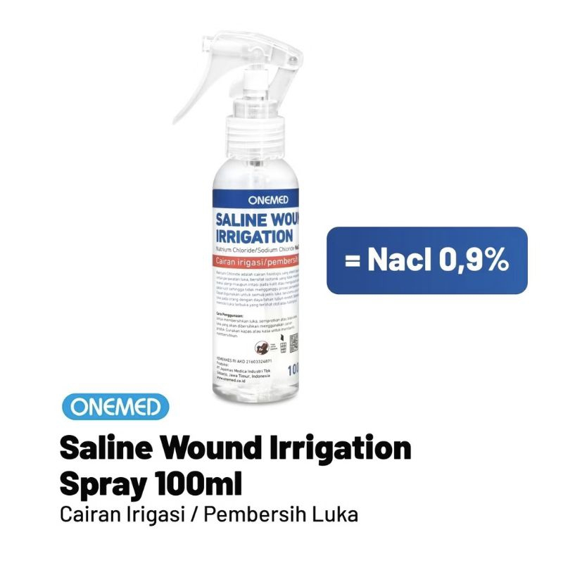 Onemed Saline Wound Irrigation Spray 100 Ml (Nacl 0.9%) / Cairan Cuci Luka