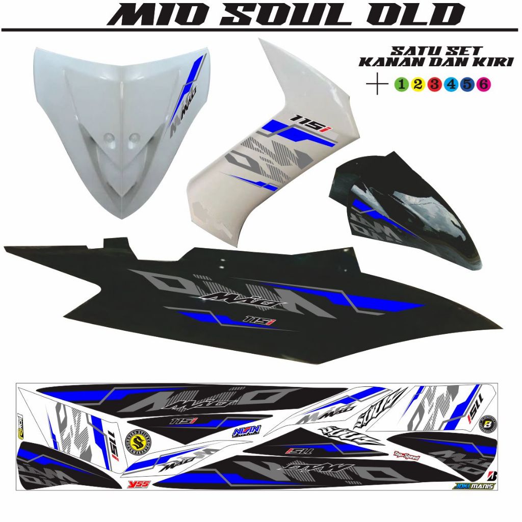 STRIPING VARIASI MOTOR MIO SOUL OLD / VARIASI MIO SOUL LAMA / STIKER MOTOR MIO SOUL KARBU