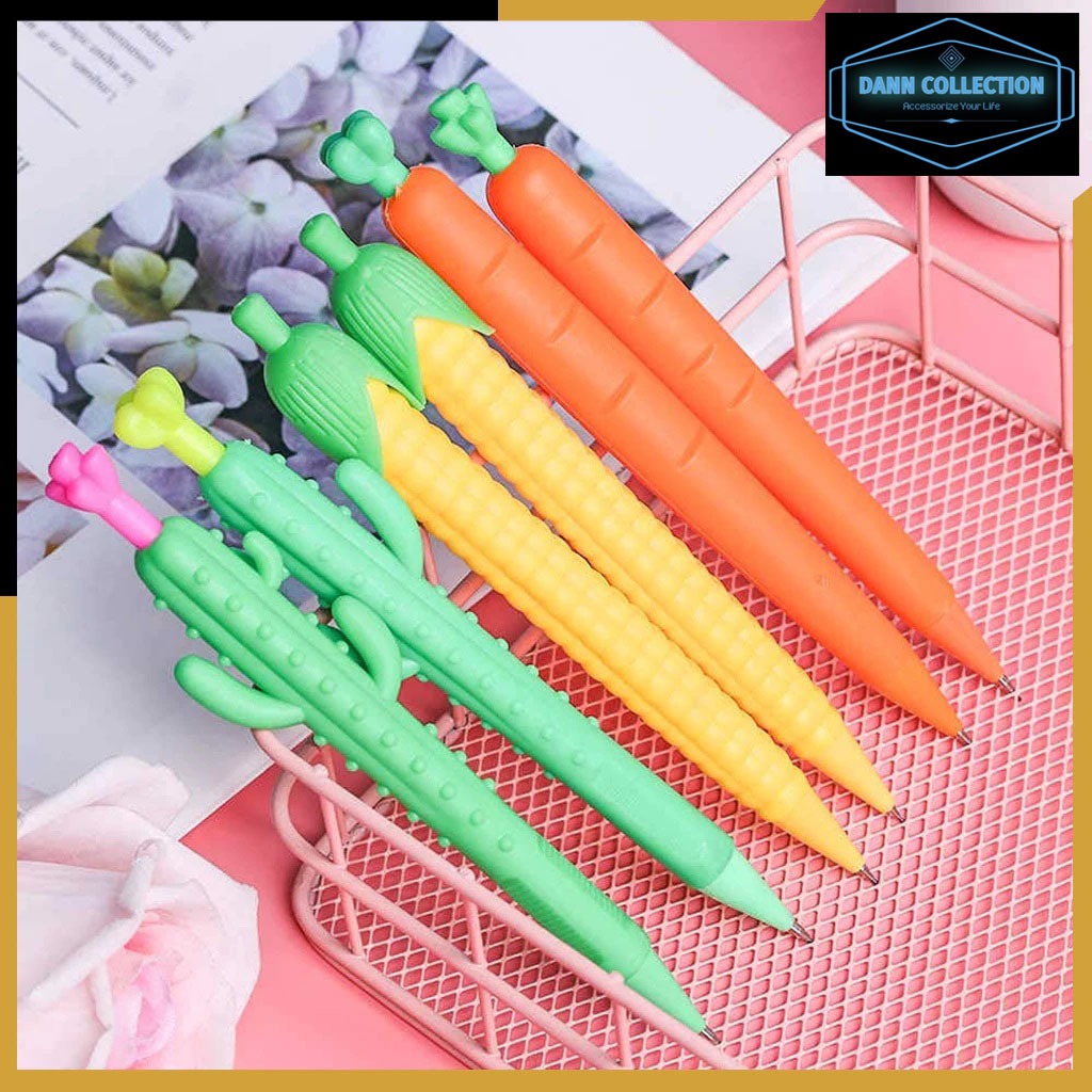 

DANN Pensil Mekanik Motif Bentuk Sayuran Mechanical Pencil Vegetables Aesthetic Fancy Wortel Corn Alat Tulis Anak Sekolah