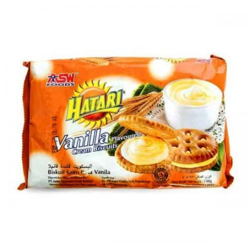 

[250 Gram] ASW Foods Biskuit Hatari Vanilla Flavoured Cream Biscuits 250 gr