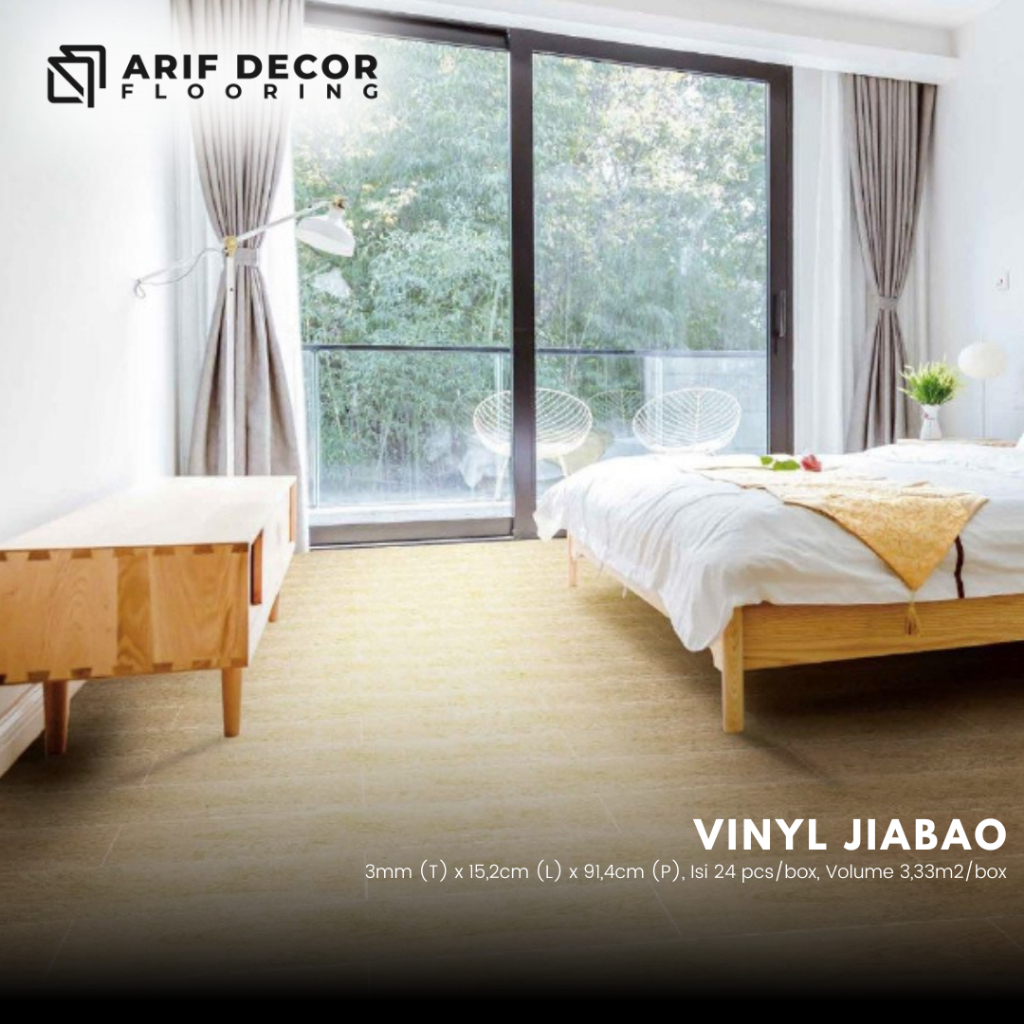 Vinyl lantai 3mm merek JIABAO motif kayu - vinyl murah