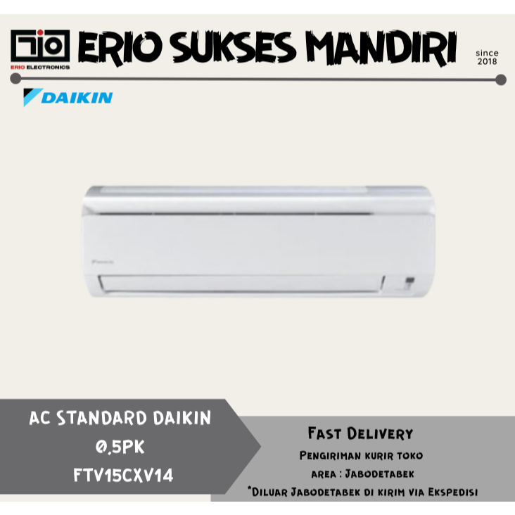 DAIKIN FTV15CXV14 AC standart Malaysia 0.5PK - STV15CXV RV15CXV14