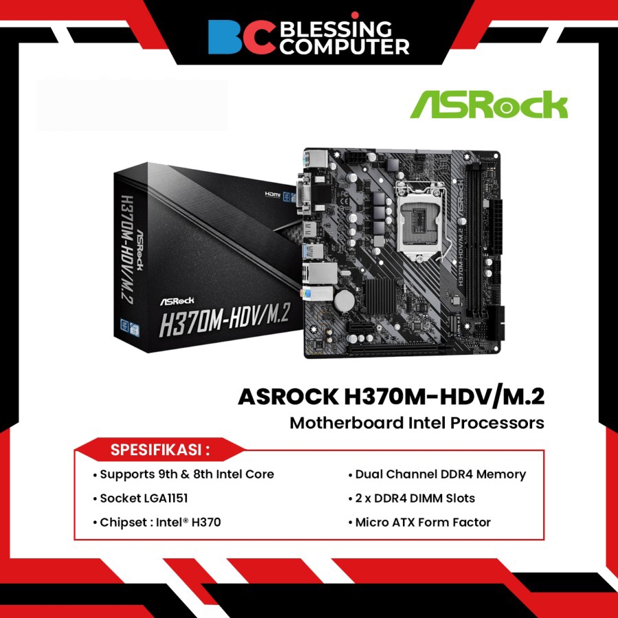 Motherboard ASROCK H370M-HDV/M.2 90-MXBMX0-A0UAYZ