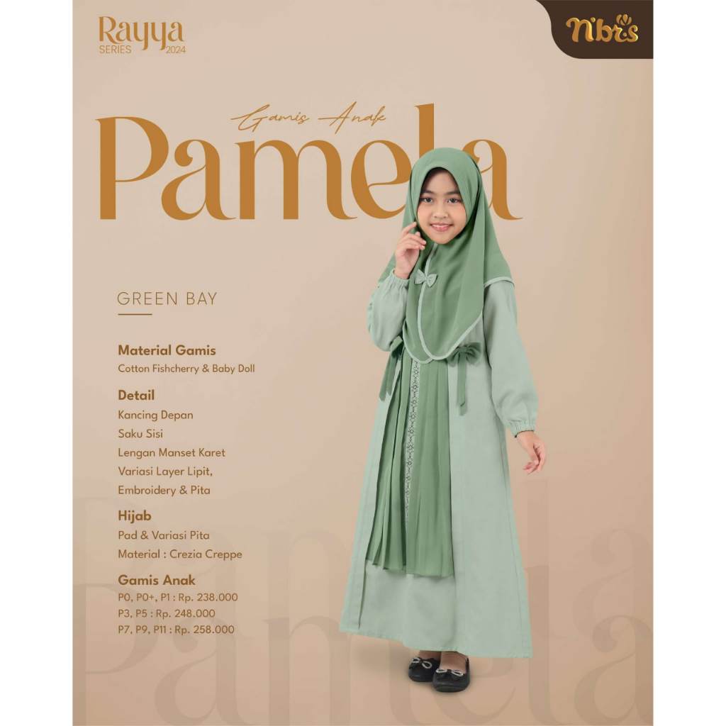 NIBRAS PAMELA GAMIS ANAK SET HIJAB