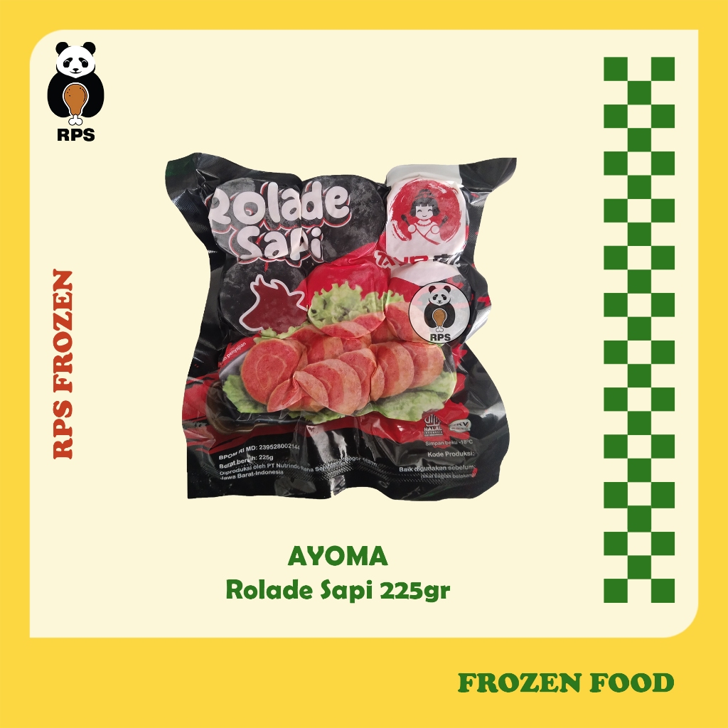 

Rolade Sapi Ayoma 225gr, rolade sapi, rolade ayoma, rolade sapi