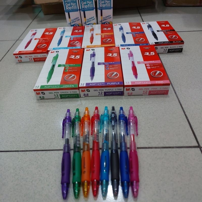

Pulpen 0.7mm Retractable Gel Pen Tiktek R5 Merk M&G Ball Point Comfort Rubber Grip