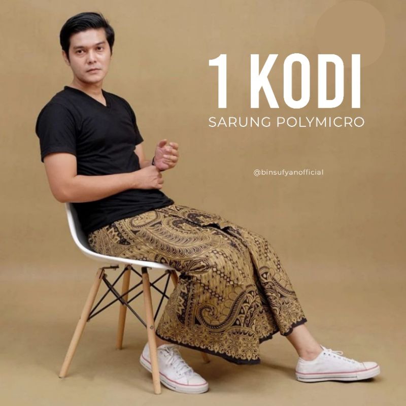 (1 KODI) Bin Sufyan - Sarung Batik Dewasa Pollymicro Premium Printing