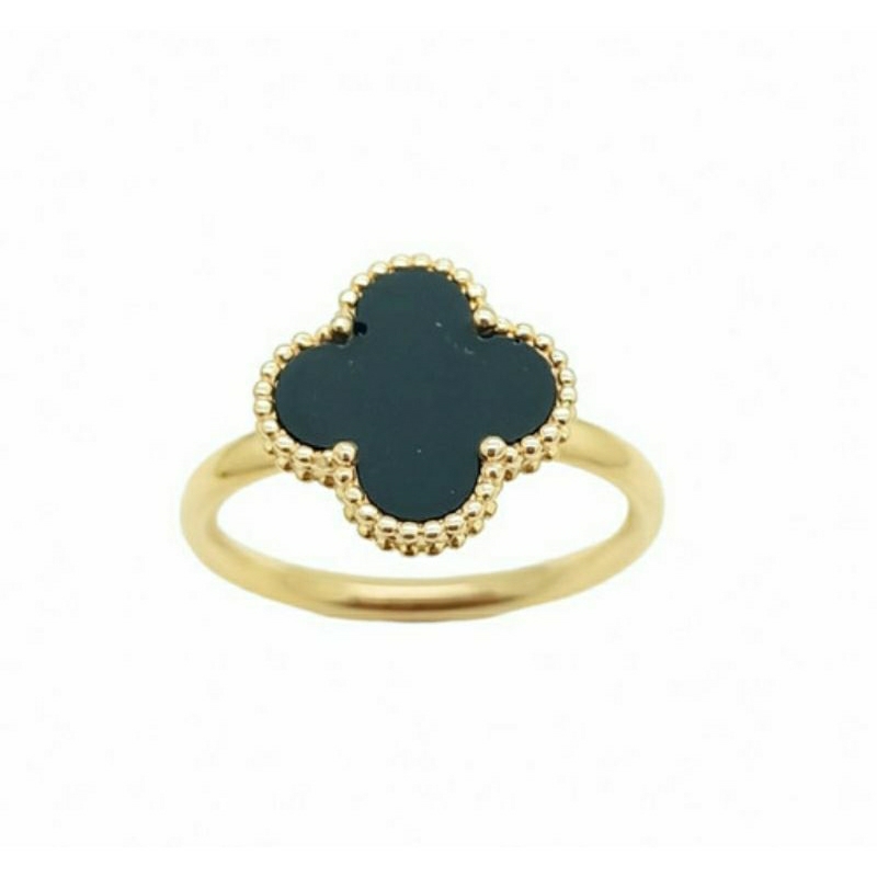 Cincin Emas Asli Vanclif Solitaire  Gold Emas Kadar 700
