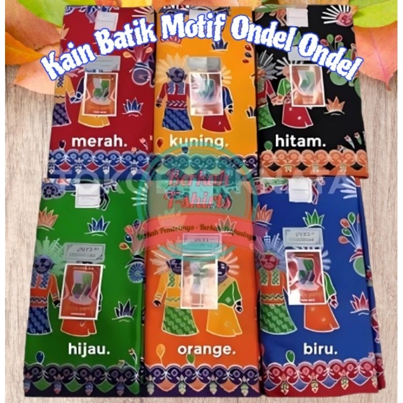 KAIN BATIK MOTIF ONDEL ONDEL | KAIN ONDEL ONDEL | SARUNG ONDEL ONDEL