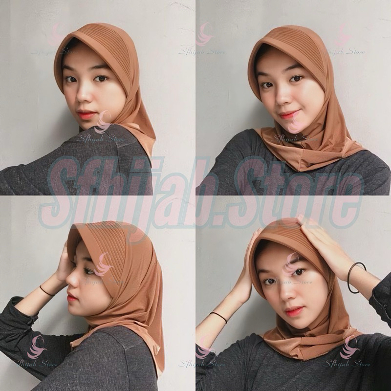 Hijab Sport / Bergo Pet Besar Jersey Spandek/ Bergo Sport Hijab Olahraga Pet Tebal