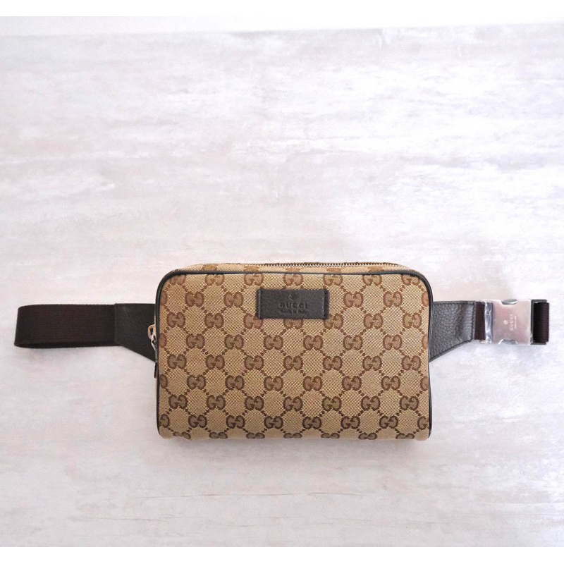 GUCCI BELT BAG / BUMBAG CANVAS BROWN