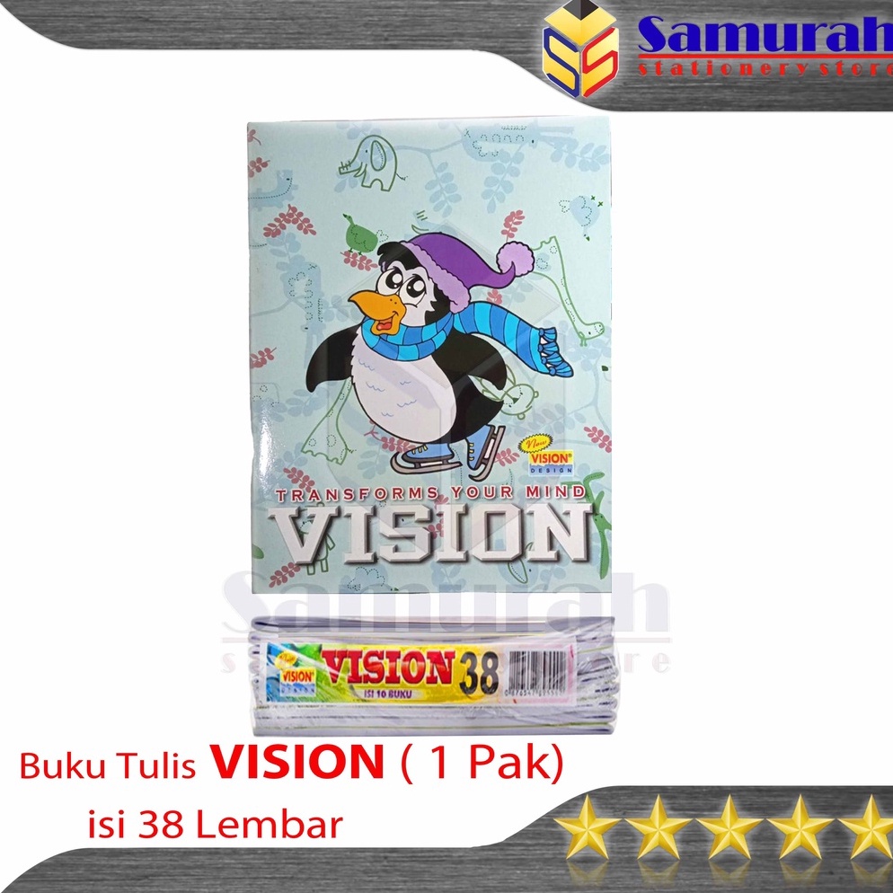 

qi Best Terlaris Buku Tulis Sekolah Vision 38 Lembar Buku Ukuran Quarto 38lbr Buku Tulis TK SD SMP Murah 6 gsm Y83