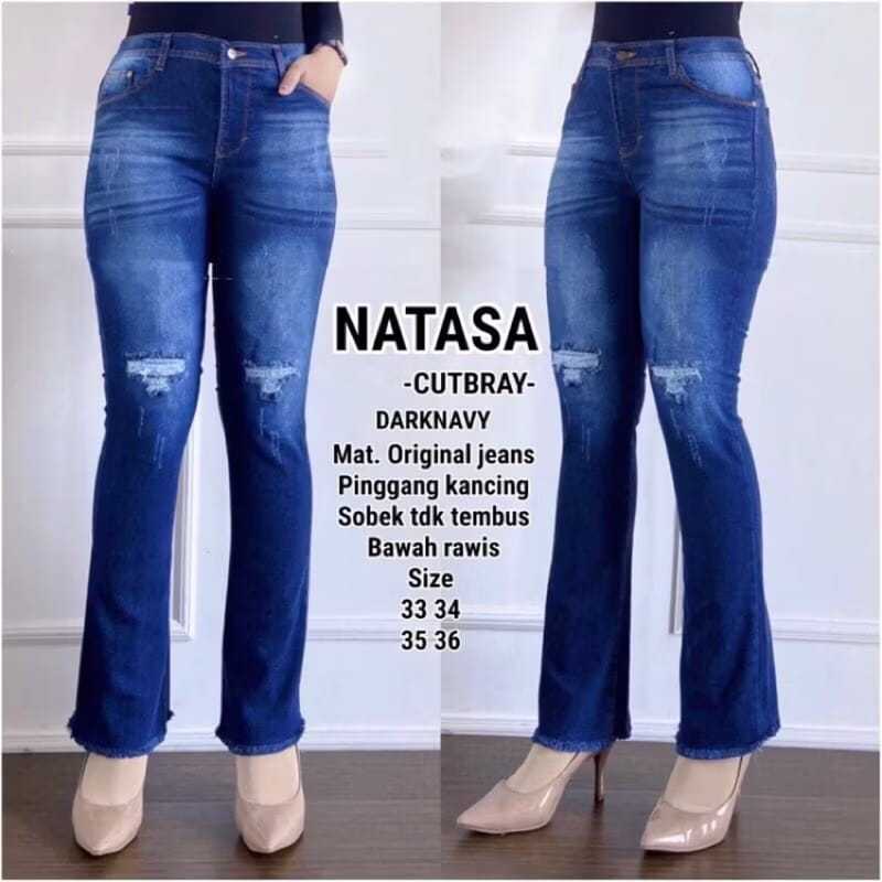 DISKON CUTBRAY LOOSE SOBEK LAPIS WANITA L CELANA JEANS CUTBRAY WANITA L CARLA LOOSE CUTBRAY JUMBO