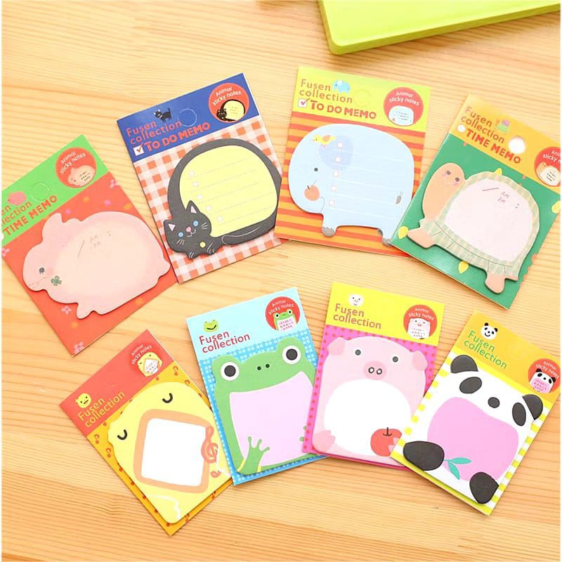 

Sticky Notes Motif Hewan Kertas Catatan Memo Note Karakter Animal Mini Book Lucu aesthetic