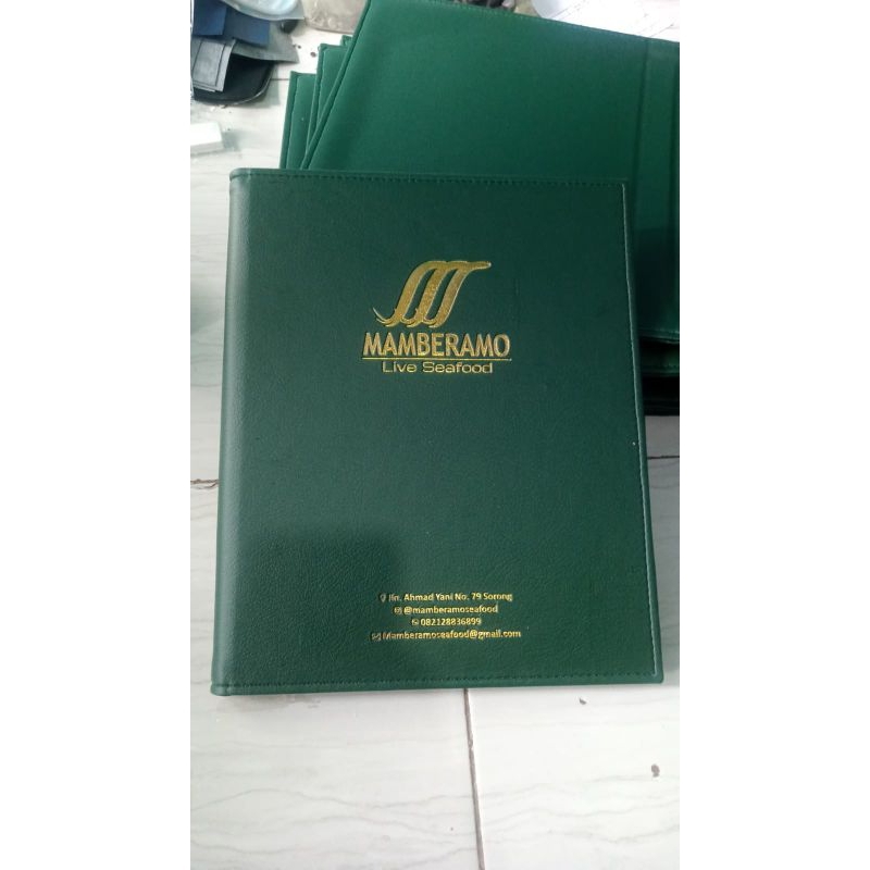 

buku cafe embos a4,costum logo