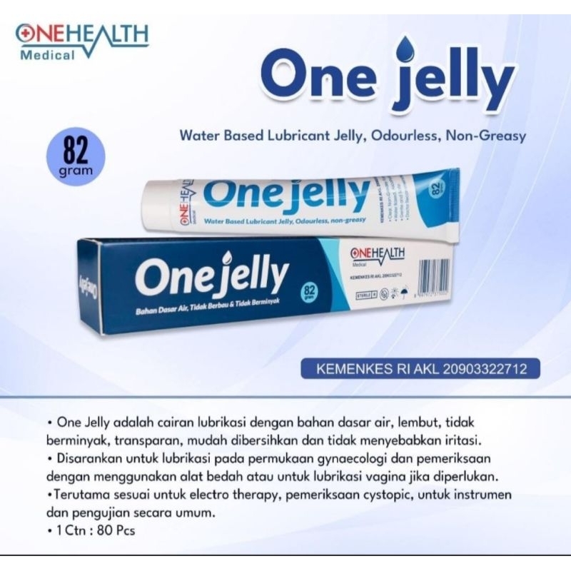 One Jelly 82gr Onehealth Gel Lubricant Catheter Cairan Pasang Kateter