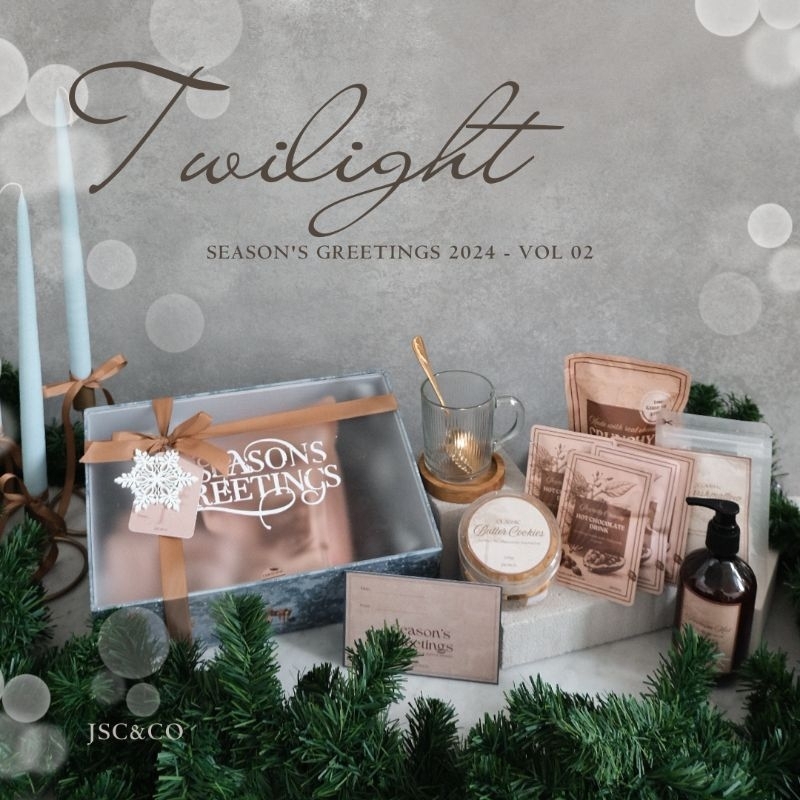 

TWILIGHT Set. Christmas hampers and New Year. Season's Greetings hampers Holiday Festive Joyful