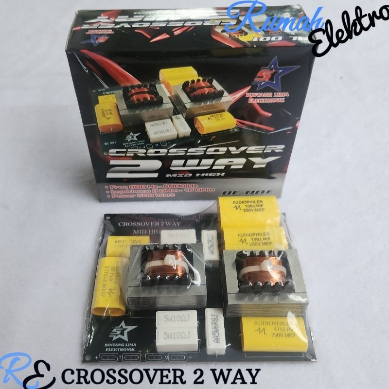 KIT DRIVER CROSSOVER 2 WAY PASIF CROSSOVER MID HIGH 500 WATT BL 001 BME